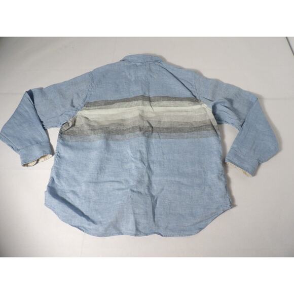 Tommy Bahama XXL Mens Shirt Linen Blue Striped Button Up Casual Vacay Long Sleev - Picture 13 of 13